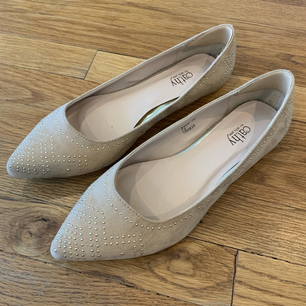 New Tan Cathy by Cathy Jean Pointed Toe Flats